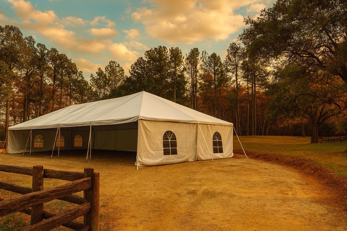30x60 wedding tent rental Senoia Georgia