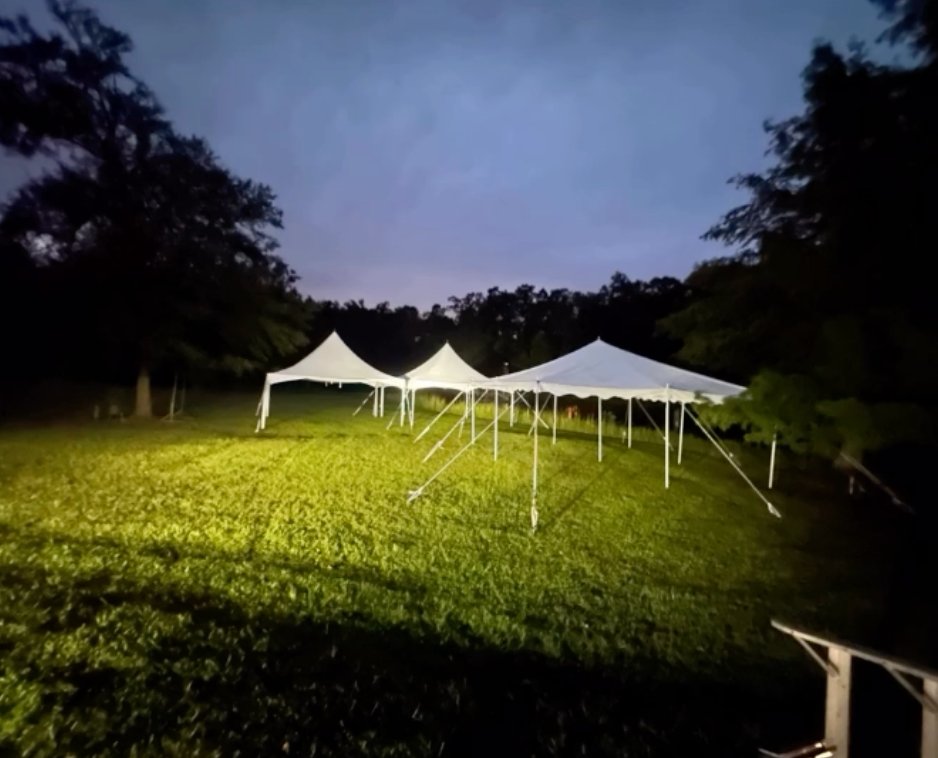 Georgia wedding tent rental setup