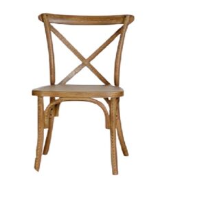 cross back vineyard wood chair